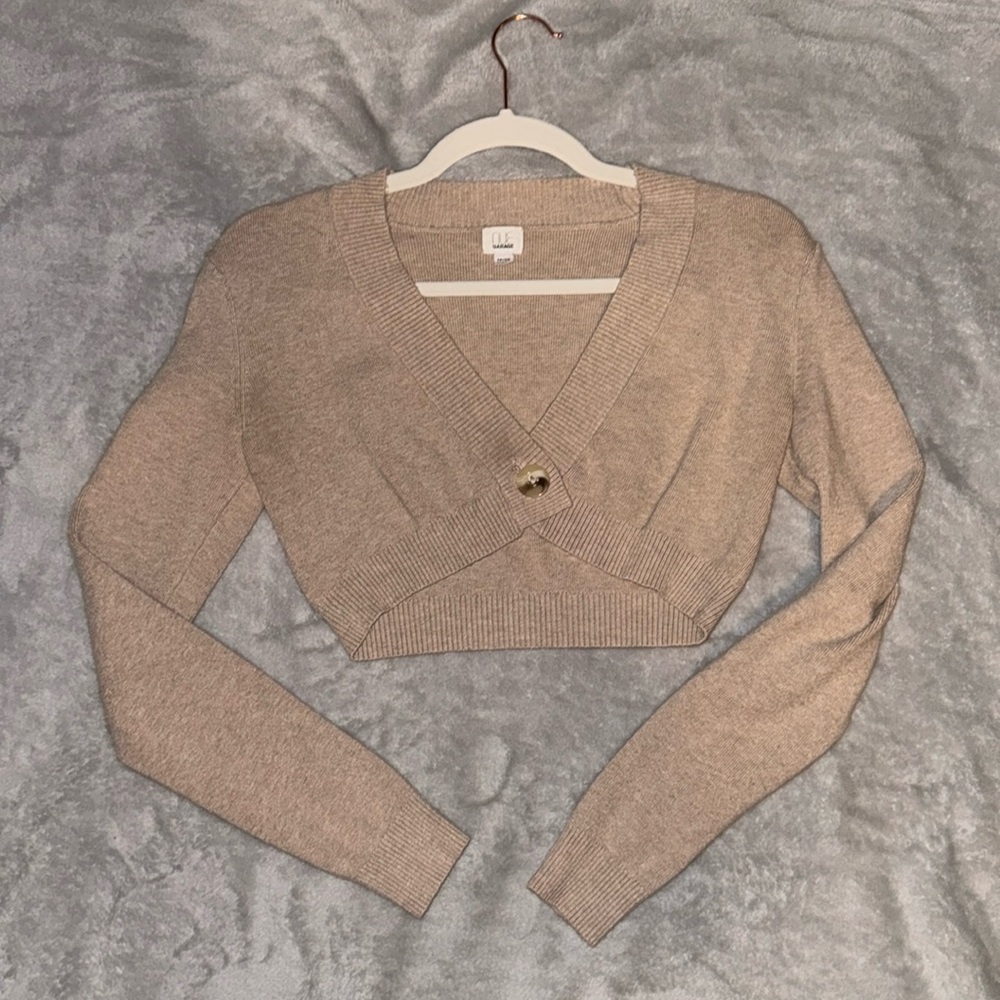 Garage cropped brown sweater